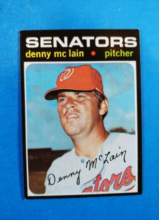 1971 Topps Baseball High 750 Denny Mclain Ex - Senators Tough Short Print