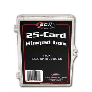 50 Fifty - Bcw Brand 25 Card Storage Plastic Case Hinged Snap Box - Hb25