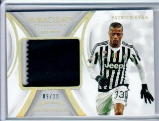Patrice Evra 2018 - 19 Panini Immaculate Remarkable Memorabilia Patch 9/10 Ssp
