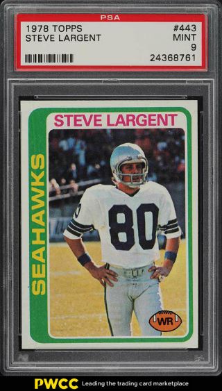 1978 Topps Football Steve Largent 443 Psa 9 (pwcc)