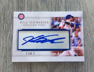 Kyle Schwarber Chicago Cubs Indiana Custom Cut Auto Signed Rc Rookie Card 1/1
