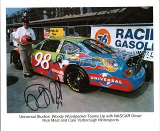 Nascar Rick Mast Signed Hero Auto Card Woody Woodpecker Universal Racing