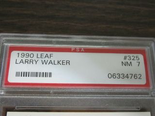 1990 Leaf 325 Larry Walker Card PSA 7 NM Colorado Rockies / Expos 2