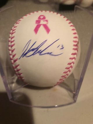 Austin Meadows Pittsburgh Pirates Signed Autograph Baseball