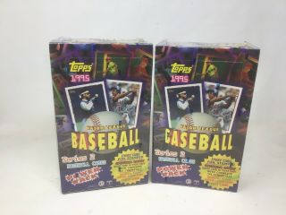 Two 1995 Topps Series 2 Baseball Power 36 Pack Box Factory