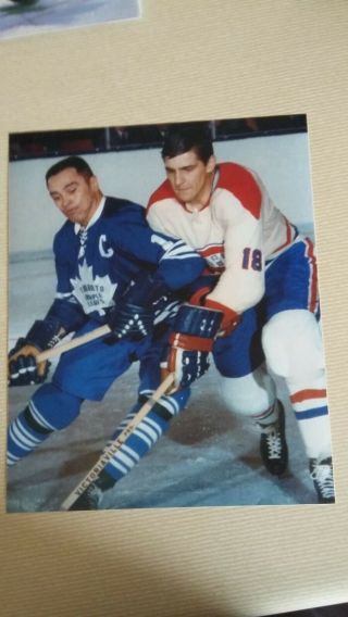 Frank Mahovlich REPRINT signed,  George Armstrong color photo 2