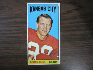 1965 Topps Tall Boys 104 Bobby Hunt Sp Card Kansas City Chiefs / Auburn