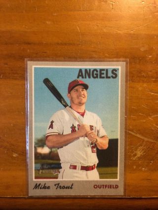 2019 Heritage High Number Mike Trout Cloth Sticker 26