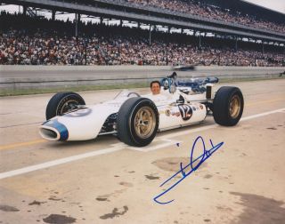 Indianapolis 500 Winner Mario Andretti Signed 1965 Indy Auto Race 8 X 10 Photo