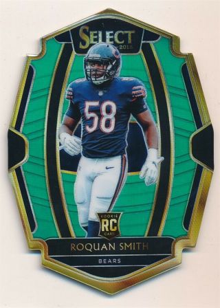 Roquan Smith 2018 Panini Select Rc Rookie Green Die Cut Bears Sp 1/5 $200,