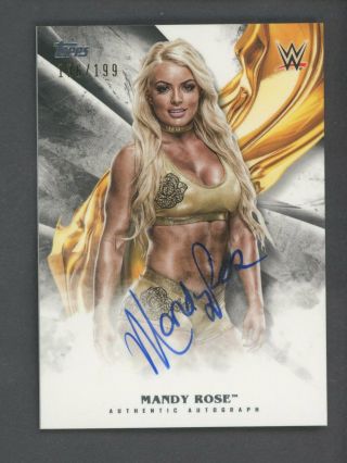 2019 Topps Wwe Wrestling Undisputed Mandy Rose Signed Auto Autograph 136/199