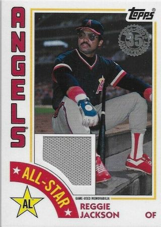 2019 Topps Series 2 Reggie Jackson 84 Topps Baseball All - Star Relic Card