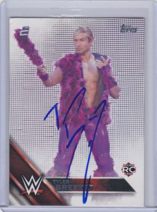 Wwe Wwf Wrestling Tyler Breeze Autographed Signed Card
