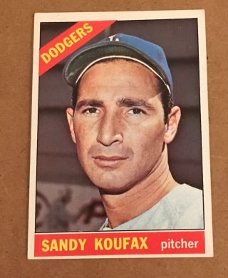 1966 Topps Sandy Koufax 100 Ex - Mt Dodgers Hof Lefthander