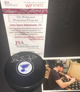 Alexander Steen St Louis Blues Autographed Signed Hockey Puck Jsa Witness