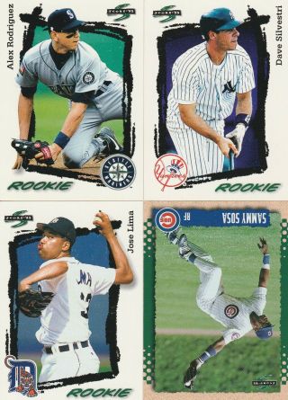 1995 Score Baseball Complete Set,  (1 - 605),  Updates,  NM/M. 2