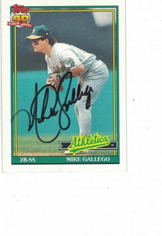 1991 Topps Mike Gallego Oakland A 