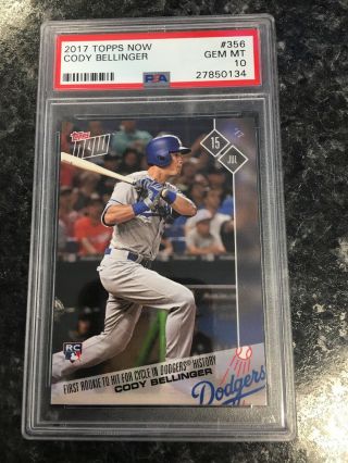 2017 Topps Now 356 - Dodger Rookie Cycle - Rookie - Cody Bellinger - Psa 10 Gem