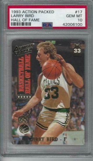 1993 Action Packed Hall Of Fame 17 Larry Bird Hall Of Fame Psa 10 42006100