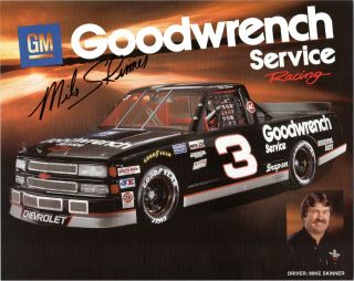 Nascar Mike Skinner Signed 8x10 Photograph Hero Card Goodwrench Truck