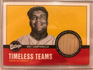 Roy Campanella 2001 Upper Deck Vintage Timeless Teams Bat Relic Hw210