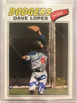 Dave Lopes 2004 Topps All - Time Fan Favorites Autograph Dodgers Hw219