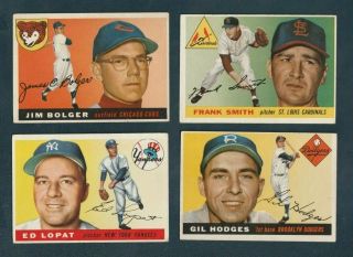 1955 Topps Gil Hodges High 187 Exmt/nrmt Dodgers