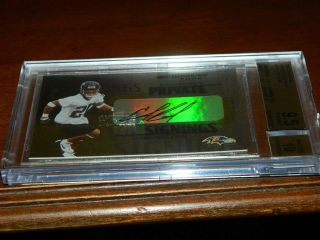 Ed Reed 2002 Donruss Private Signings Redemption Rookie Autograph Bgs 9.  5 Auto10