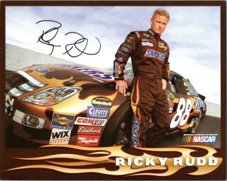 Nascar Ricky Rudd Signed 8x10 Photograph Hero Post Card Snickers Racing