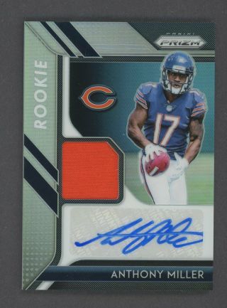 2018 Panini Prizm Silver Anthony Miller Rc Rookie Jersey Auto 54/99 Bears