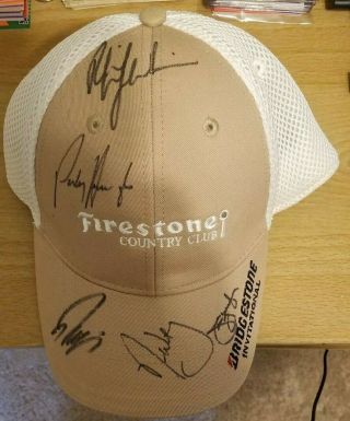 Bridgestone Invitational Hat Autographed By Phil Mickelson,  Jim Furyk,  And More