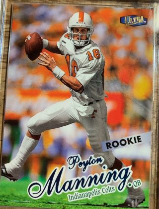 1998 Fleer Ultra 201 Peyton Manning Rookie Card Colts Broncos