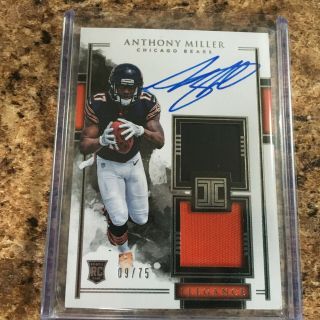 Anthony Miller 2018 Impeccable 2 Color Dual Patch Rpa Auto Rc Bears 09/75