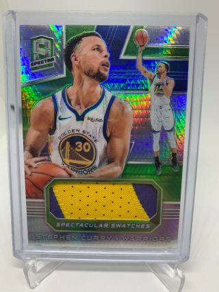 2018 - 19 Panini Spectra Stephen Curry Neon Green Game - Patch 24/25 3 - Peat??