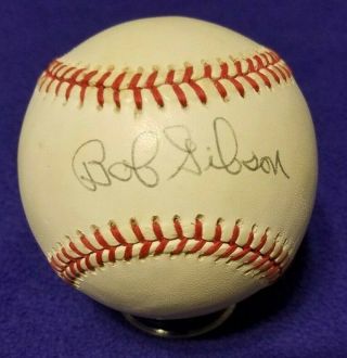 Bob Gibson Autographed Official National League Baseball (beckett)