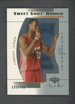 2003 - 04 Upper Deck Sweet Shot 91 Lebron James Cavaliers Rc Rookie /799