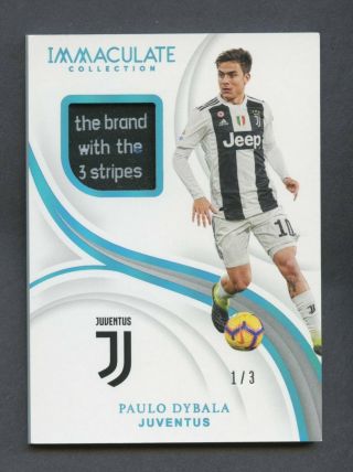 2018 - 19 Immaculate Soccer Paulo Dybala Tag Patch 1/3
