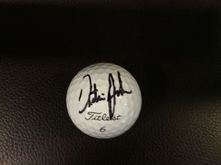 Dustin Johnson Pga Great In Person Signed Pro V 1 Golf Ball A Real Beauty