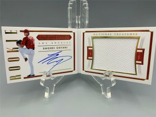 2018 National Treasures Booklet Shohei Ohtani Rc Rookie On Card Auto /99 Angels