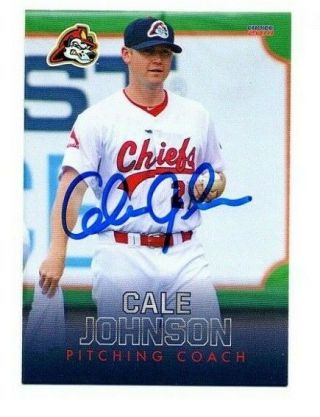 Cale Johnson Signed Autographed 2018 Peoria Chiefs Team Set Card Cardinals