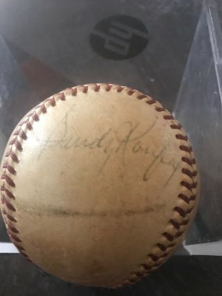 Sandy Koufax & Don Drysdale Signed Baseball Giles Ball