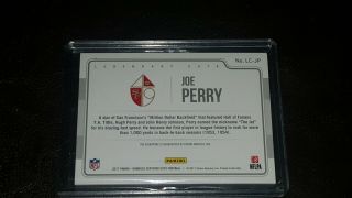 2017 Panini Certified Cuts Joe Perry Auto Autograph HOF 98/98 49ers 2