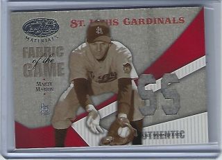 2004 Leaf Certified Fabric Of The Game Marty Marion St.  Louis Cardinals 009/100