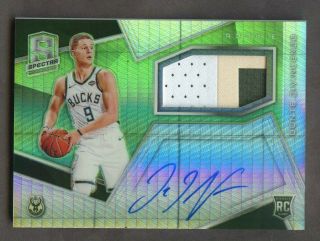 2018 - 19 Spectra Green Prizm Donte Divincenzo Rpa Rc Rookie Patch Auto 14/49