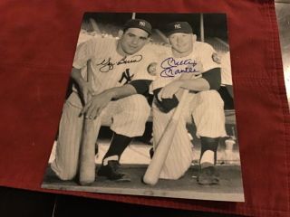 Mickey Mantle And Yogi Berra Autographed Photo.  Certified