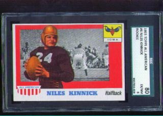 1955 Topps All - American Football 006 Nile Kinnick Rookie Sgc 6 Iowa Heisman