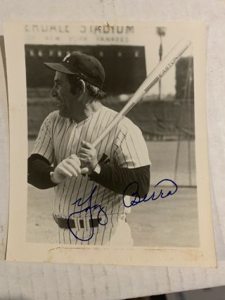 Yogi Berra Hand Signed Vintage Photo Yankees.  Died 2015.  Rip.  Sharpie