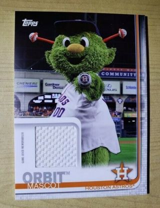 Orbit The Mascot 2019 Topps Opening Day,  Mascot Relics,  Mr - O,  Game