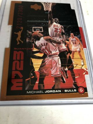 Michael Jordan 1998 Upper Deck Mj23 Quantum Sp /2300 Die Cut M3 Bulls Card (f)