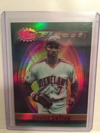 1994 Topps Finest Refractor Kenny Lofton Card 218 Cleveland Indians